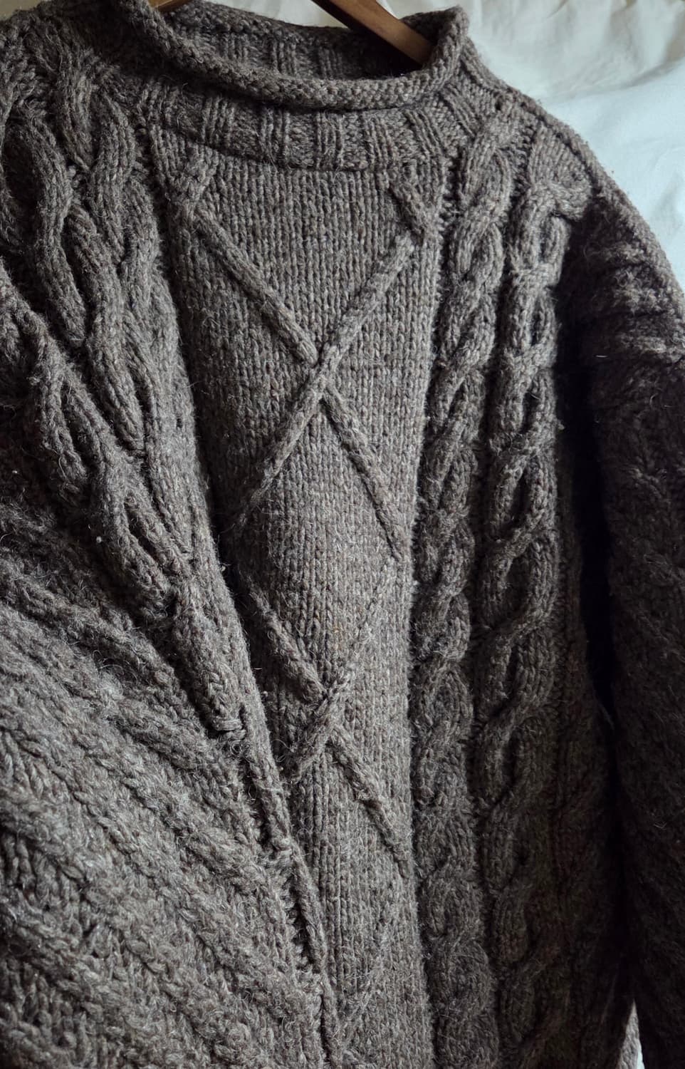 빈티지 롤넥 피셔맨 울 니트 XL 상품이미지5
