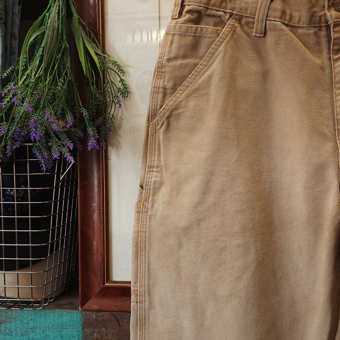 칼하트 워크팬츠 브라운 덕캔버스 워크팬츠 칼하트 usa 33x32 상품이미지4