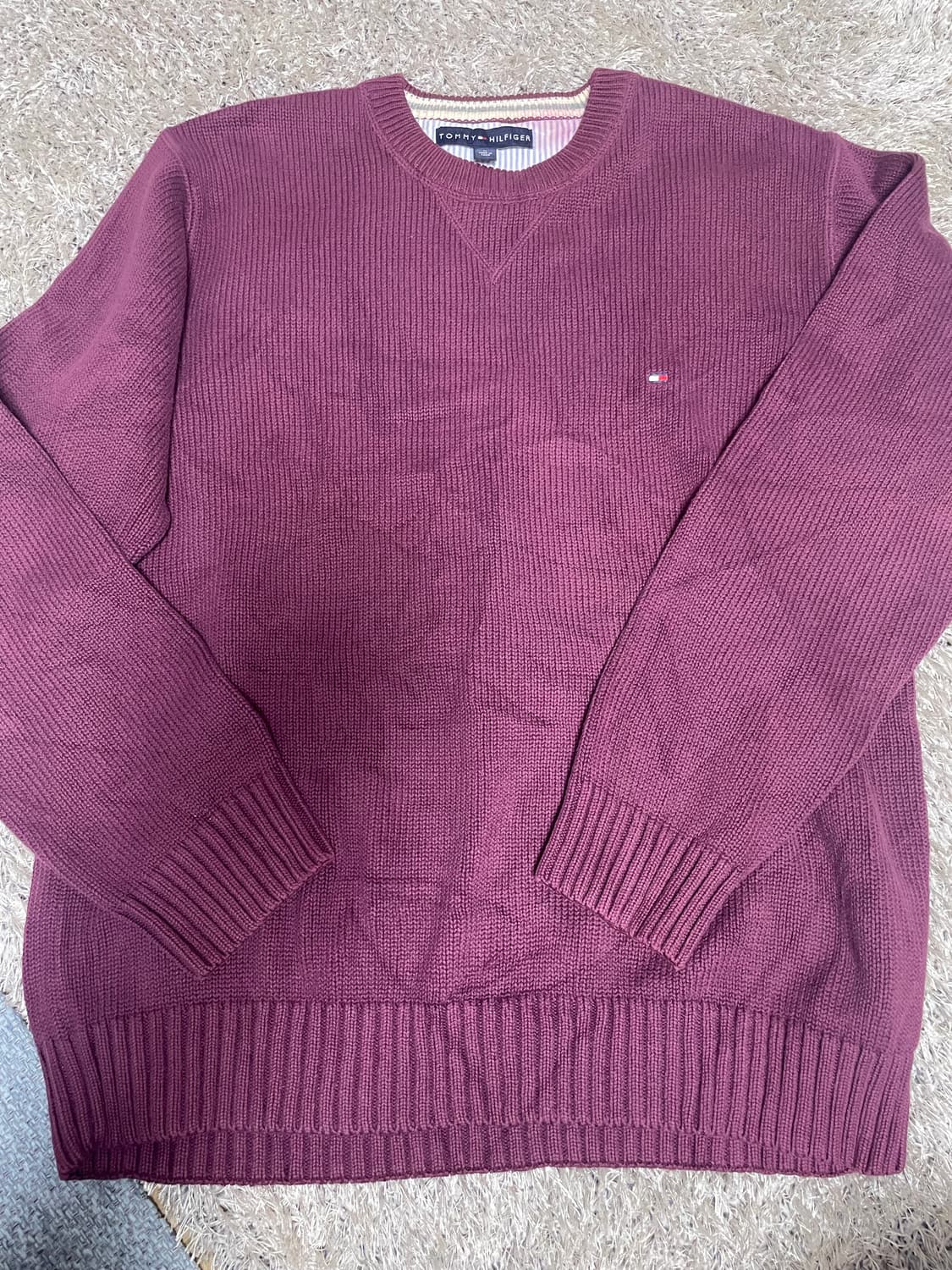 타미힐피거 버건디 니트 105 상품이미지1