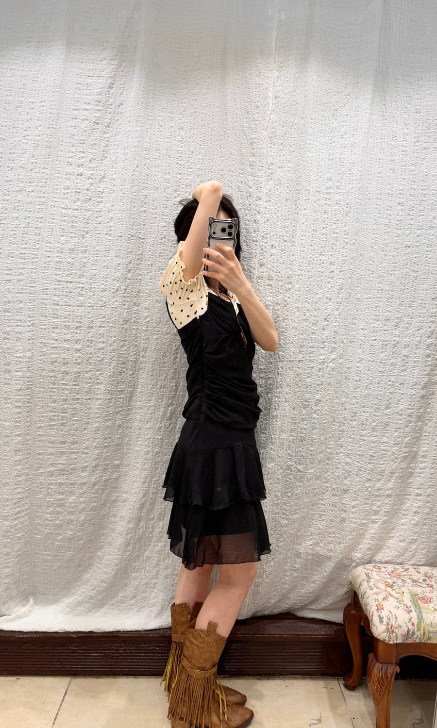 fairy black mini dress 상품이미지7