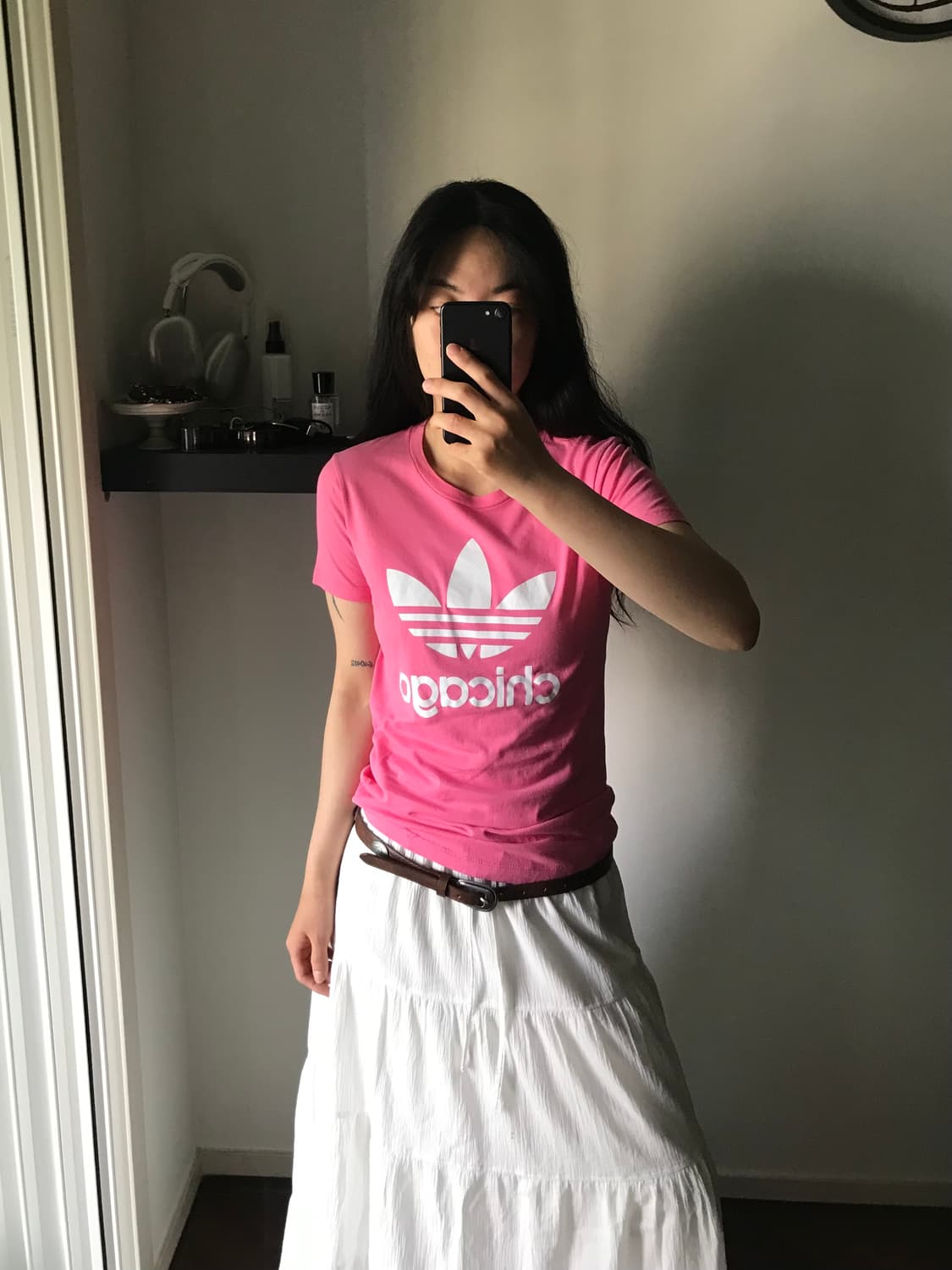 아디다스 중앙 트레포일 핑크 반팔티 상품이미지3