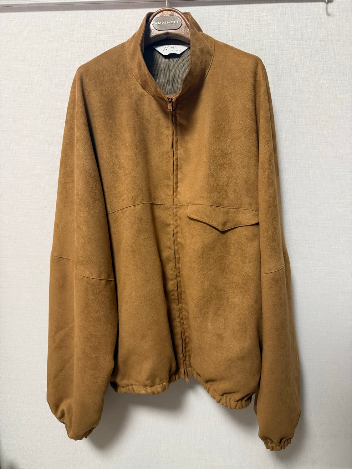 Ancellm 비건스웨이드 기모노 블루종 상품이미지1