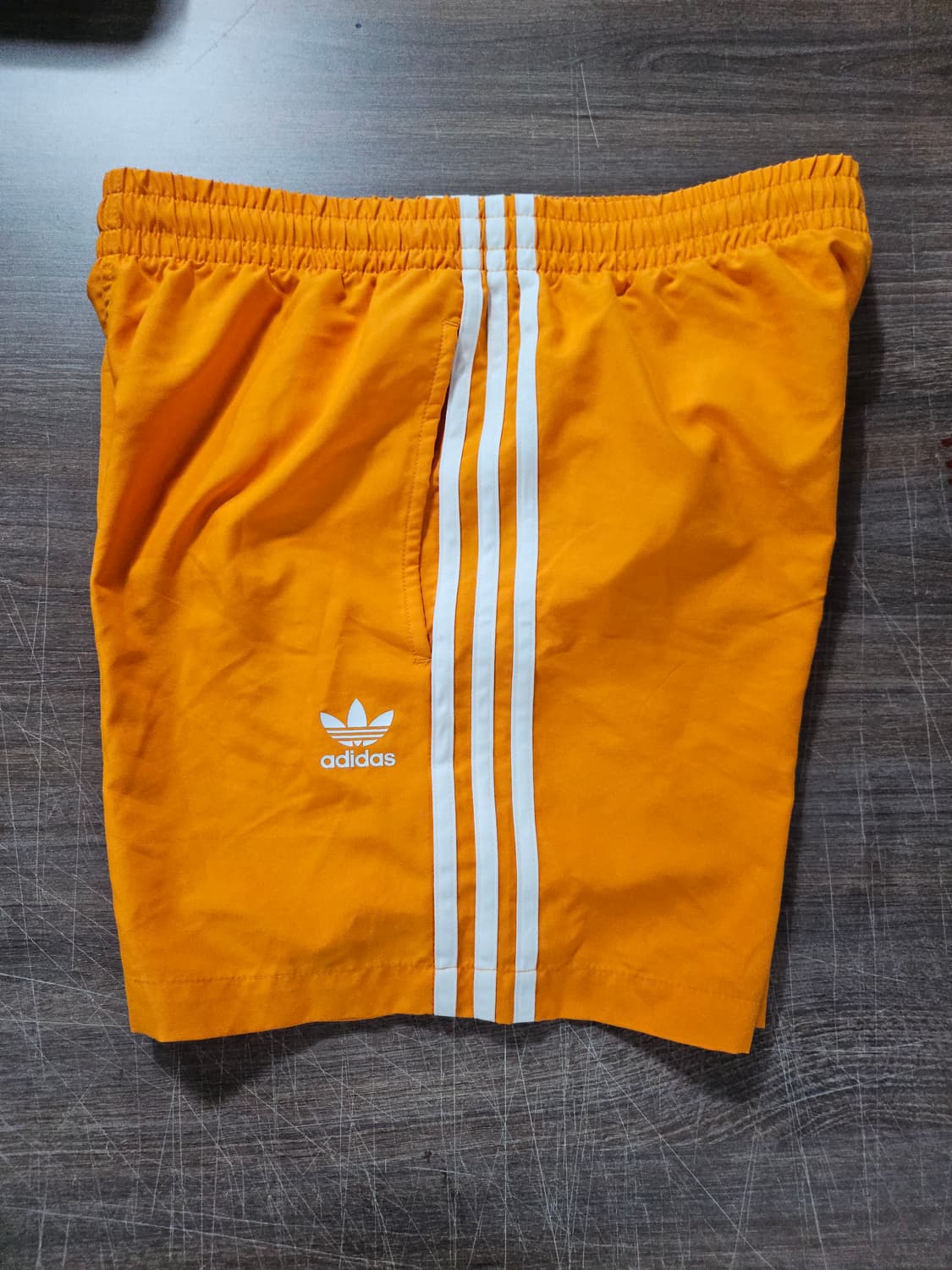 아디다스(adidas) 오리지널 삼선 스윔 쇼츠 오렌지 M 상품이미지1