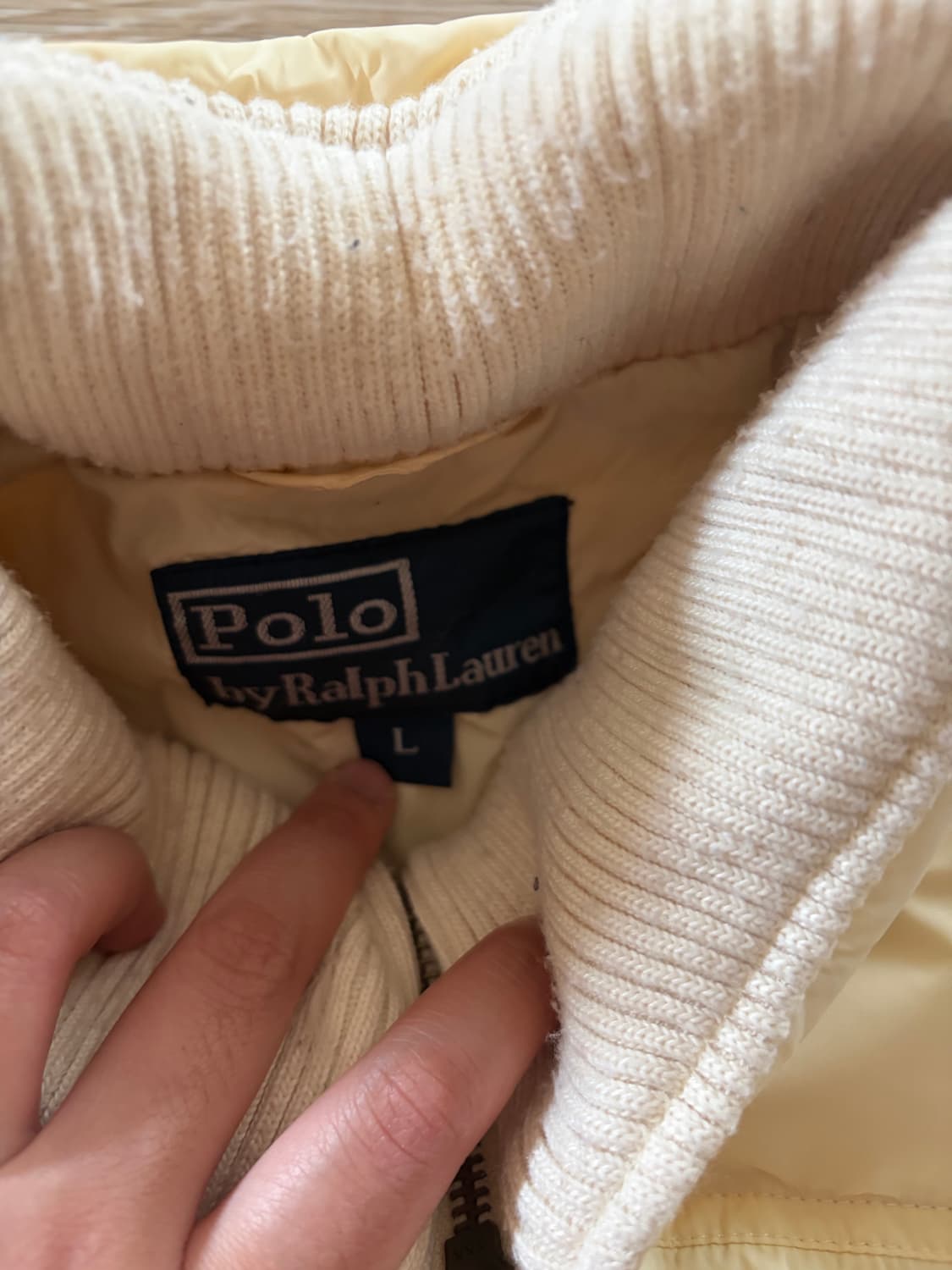 폴로 빅포니 브리튼 패딩 크림 L 상품이미지2