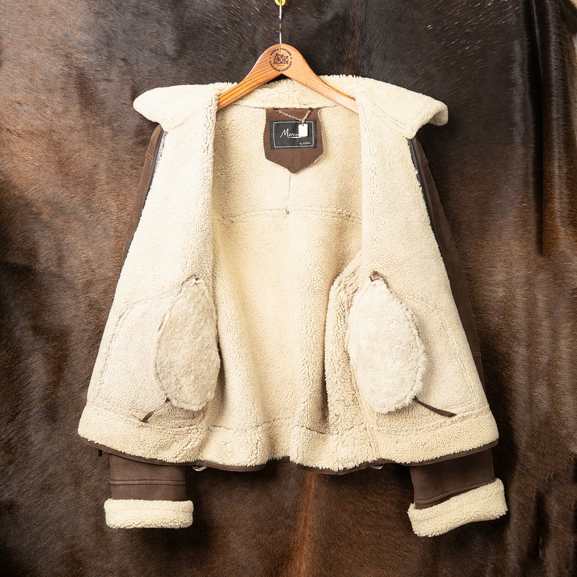 [98] 90s YURIM 빈티지 양가죽 양털 무스탕 일경물산  상품이미지3