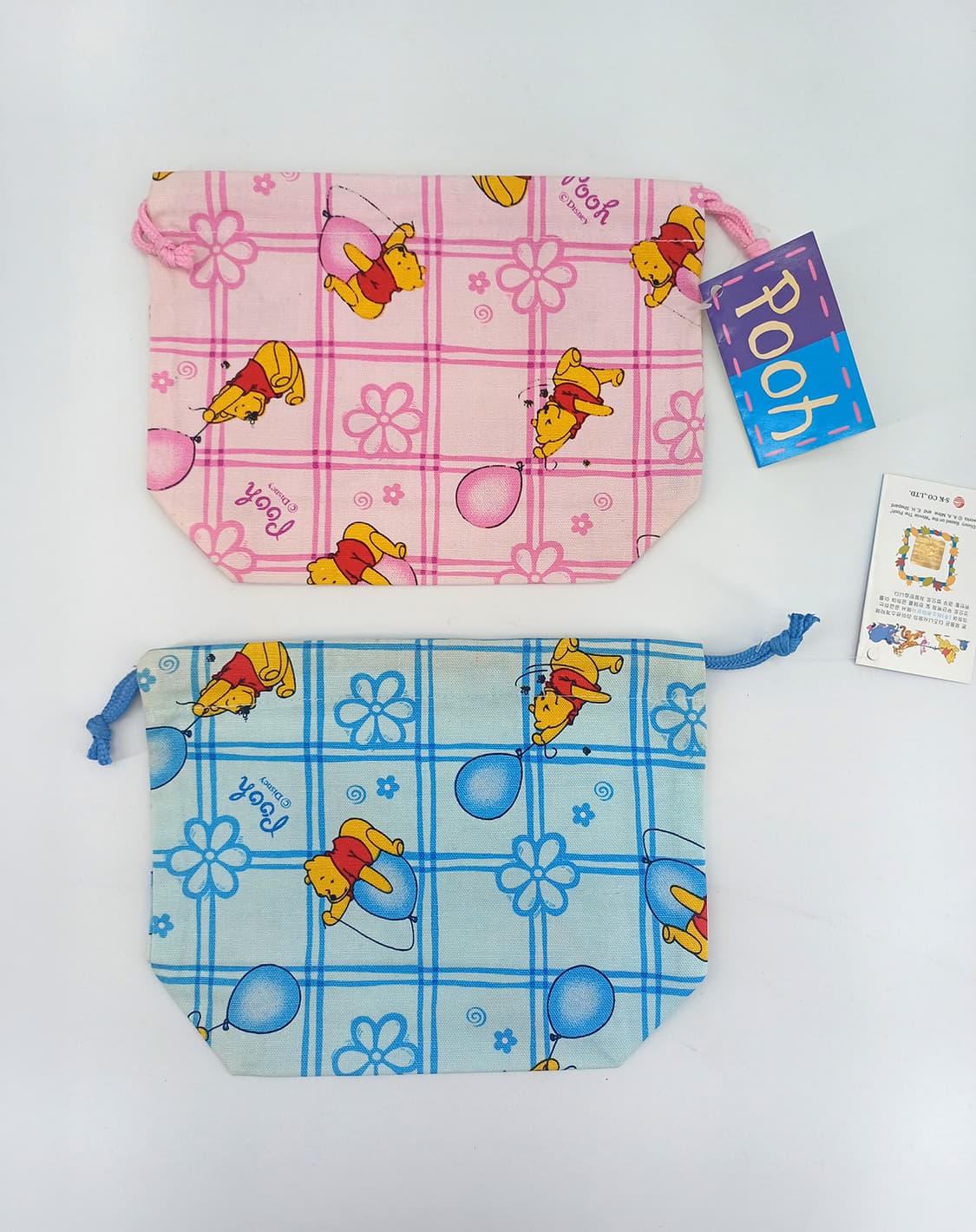 파우치 가방 곰돌이 푸 위니더푸 분홍 파랑 월트디즈니 [고전문구] 상품이미지1