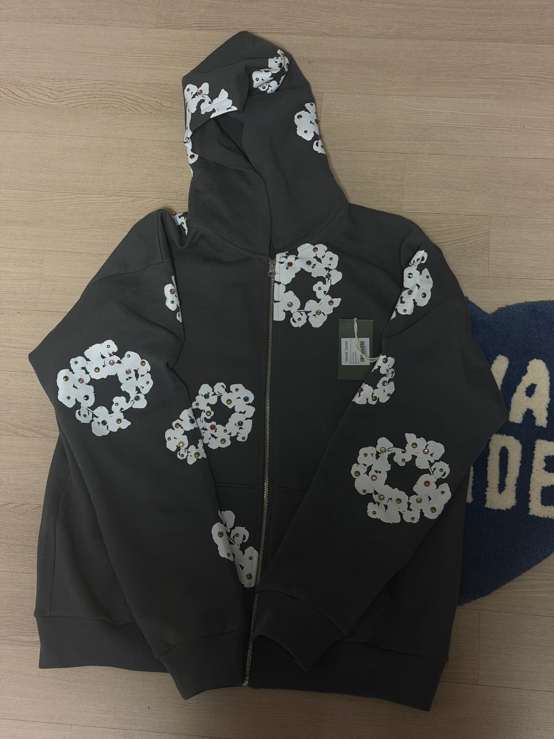 데님티어스 잼스톤 후드집업 빈티지블랙 상품이미지1