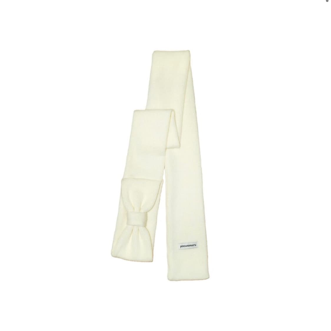 핀쿠노마루 미니 리본 머플러 아이보리 상품이미지3