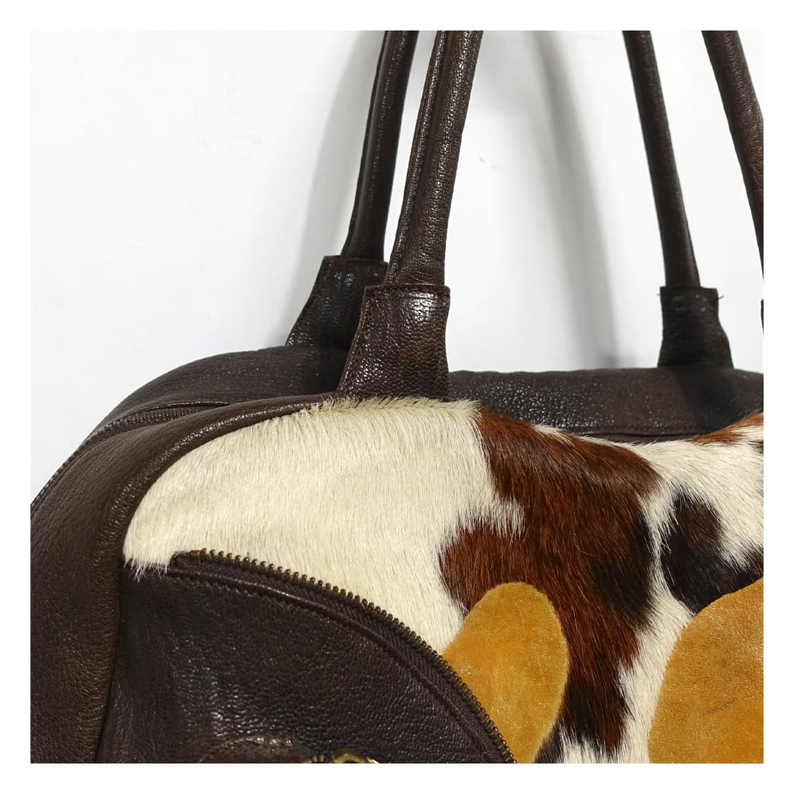 COWHIDE CALF HAIR FUR 카프헤어 송치 퍼 토트백 상품이미지7