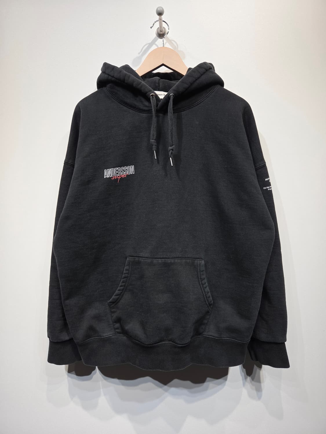 앤더슨밸 블랙 후드티셔츠_L 상품이미지2
