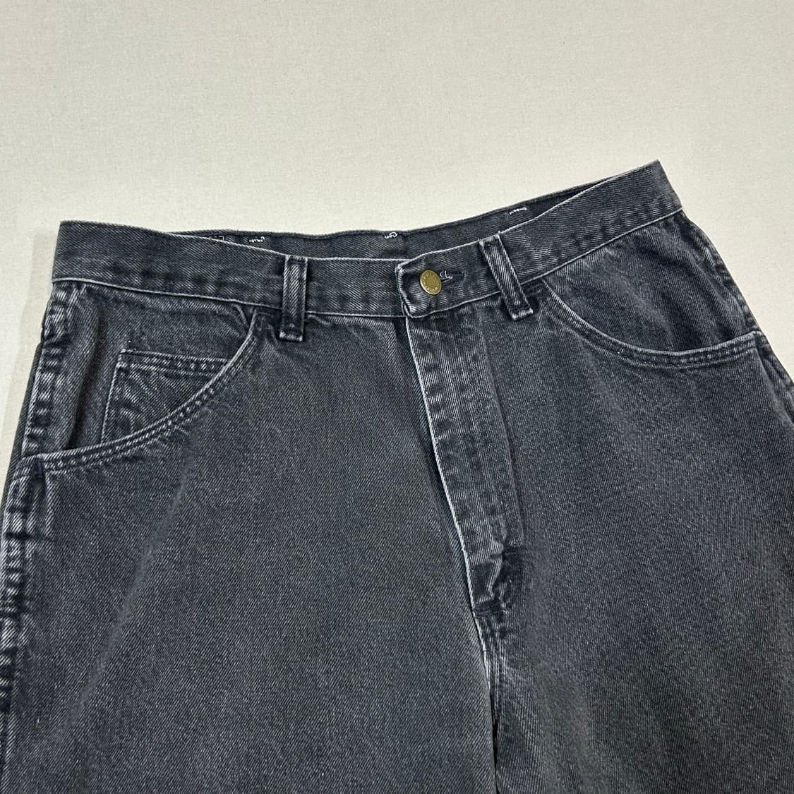 32inch) Wrangler 랭글러 흑청 데님 쇼츠 반바지 상품이미지6