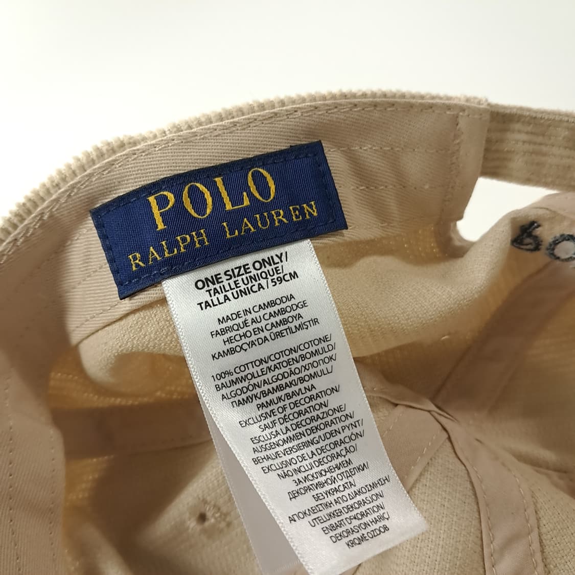 CK422 L 폴로 코듀로이 포니자수 베이지 볼캡 모자 상품이미지8