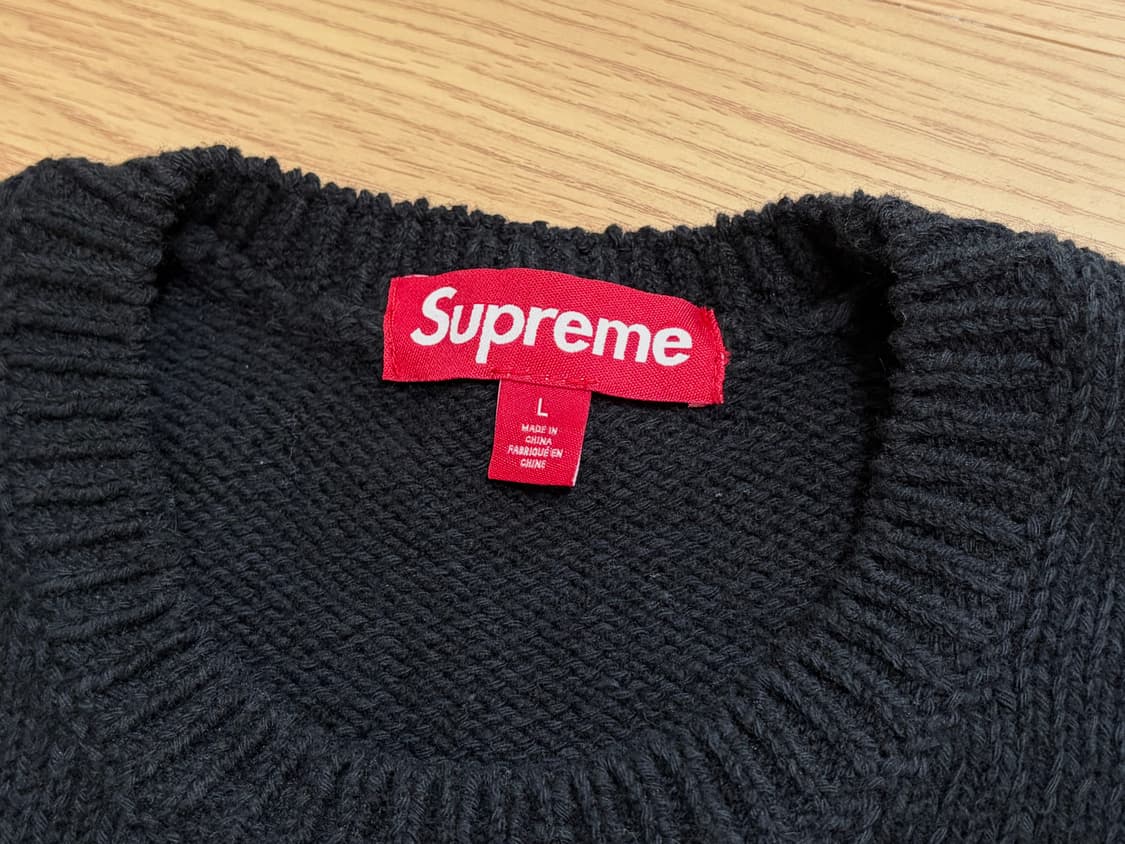 슈프림 콘트라스트 니트 스웨터 L 상품이미지4