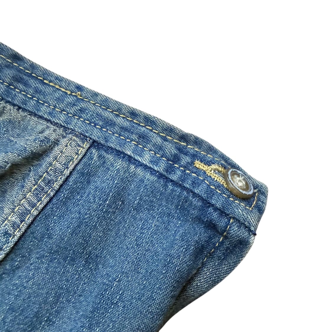 JPN 플라워 패치 데님 롱스커트 상품이미지5