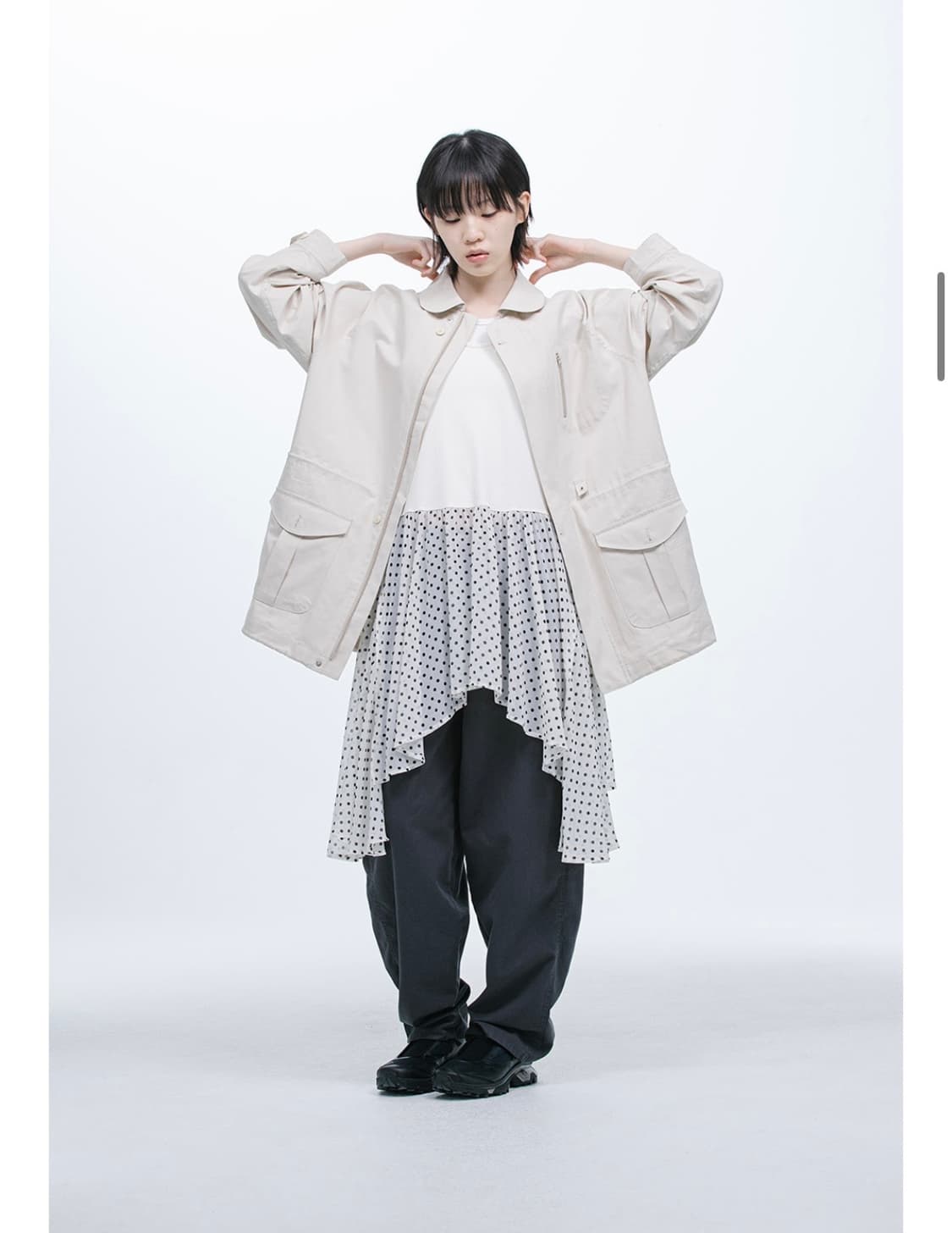 오헤시오 레이어드 홀터 드레스 (도트) 상품이미지2