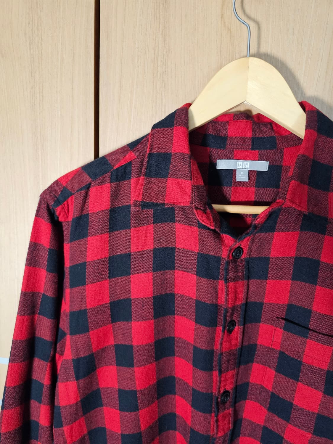 유니클로 플란넬 체크셔츠/M 상품이미지3