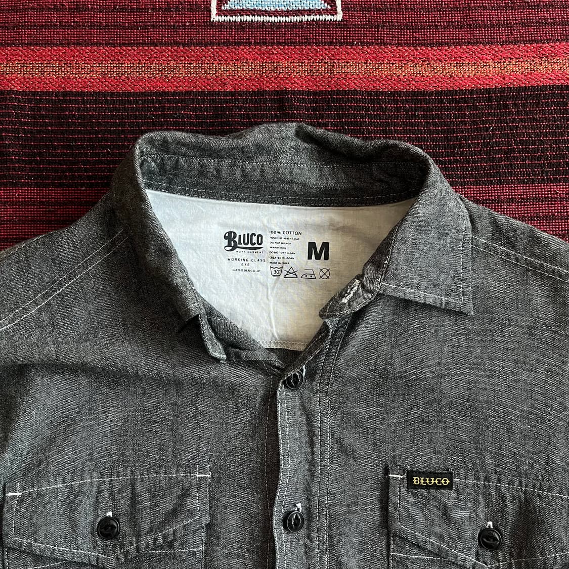 블루코 샴브레이 워크 셔츠 BLUCO CHAMBRAY WORK SHIRT 상품이미지5