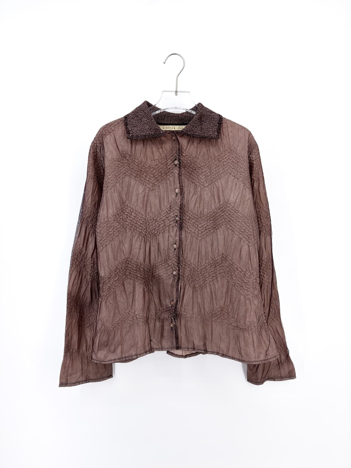 빈티지 주름 시어 블라우스 상품이미지1