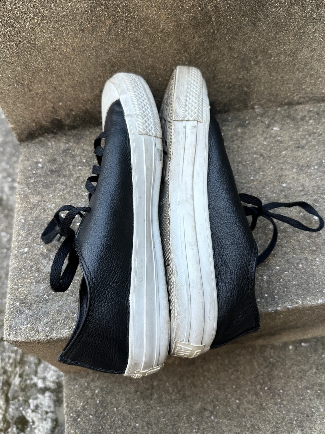 Converse all star black leather shoes 상품이미지6