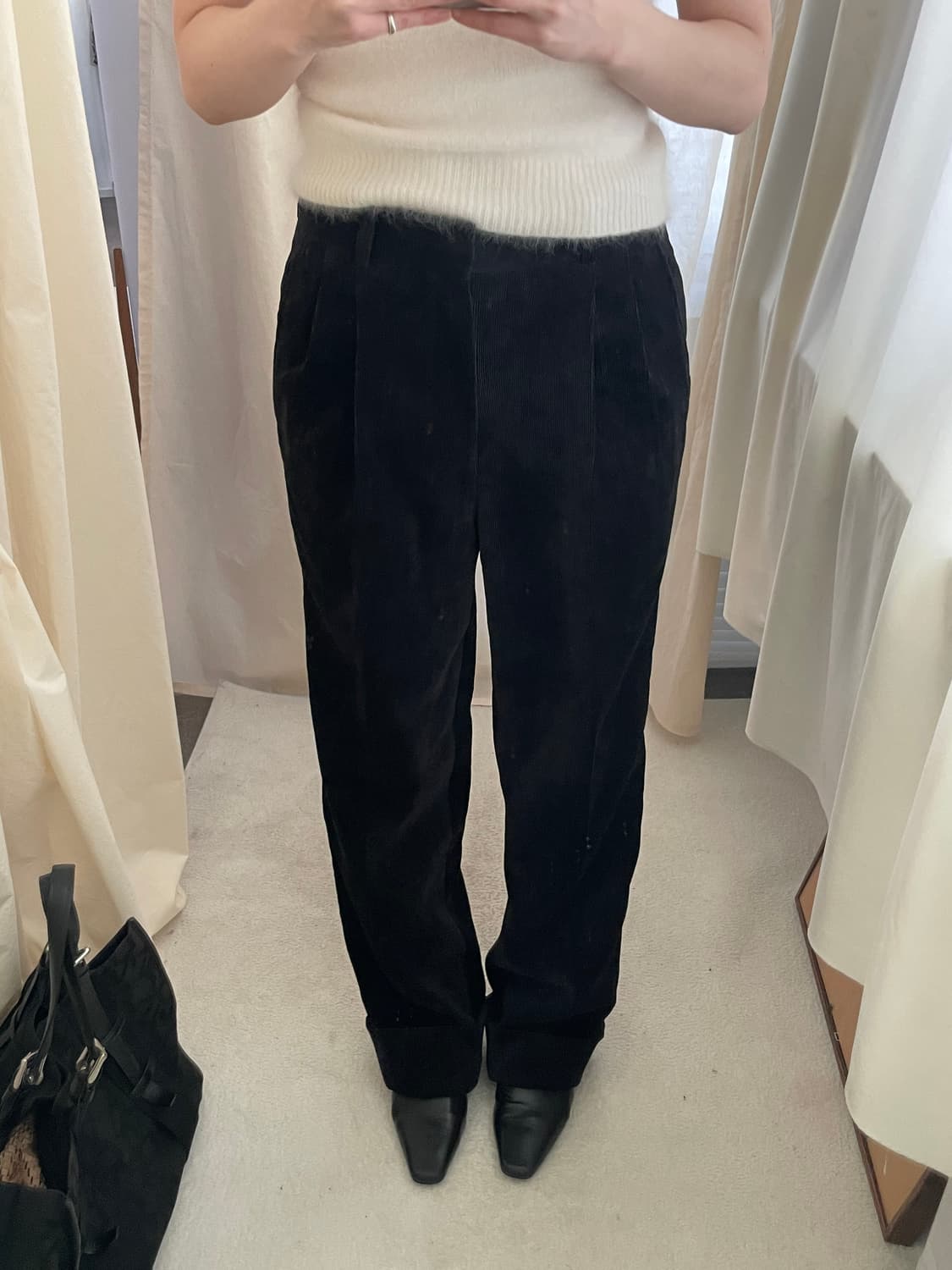 vintage straight two tuck corduroy pants 상품이미지8