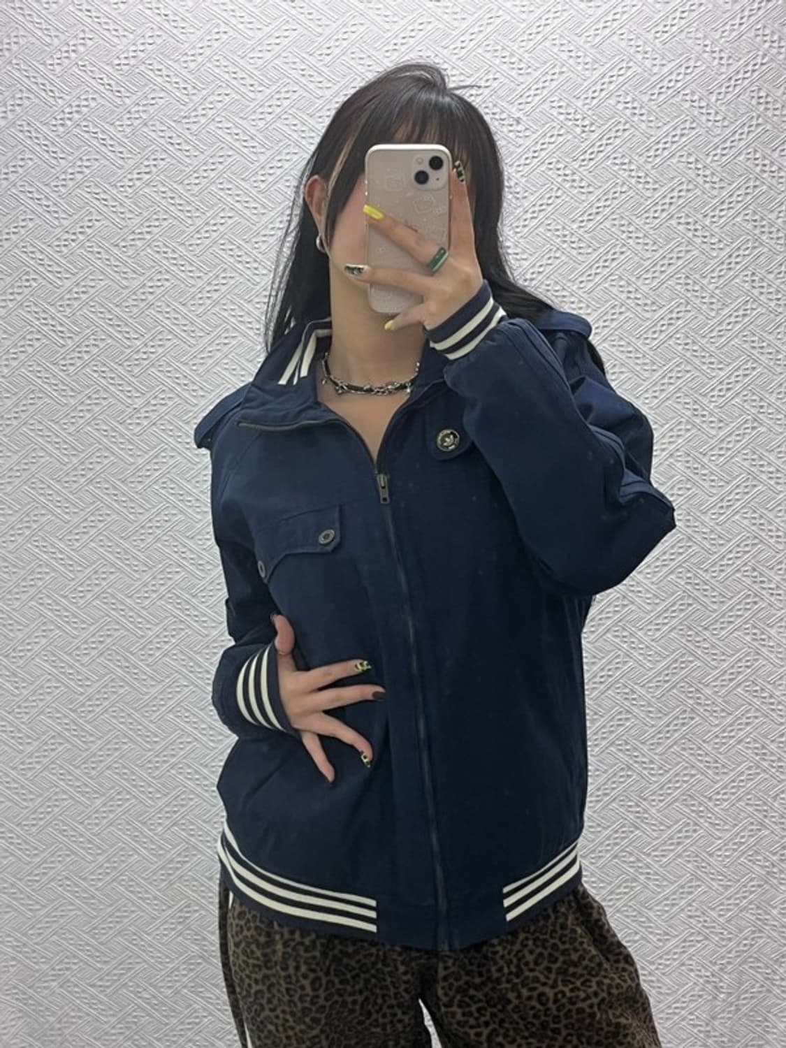 아디다스 흑탭 올드스쿨 프레피 블루종 자켓 105 C04944 상품이미지1