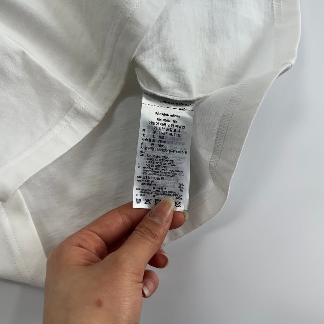 Adidas 아디다스 빅 파이어로고 화이트 반팔 상품이미지6