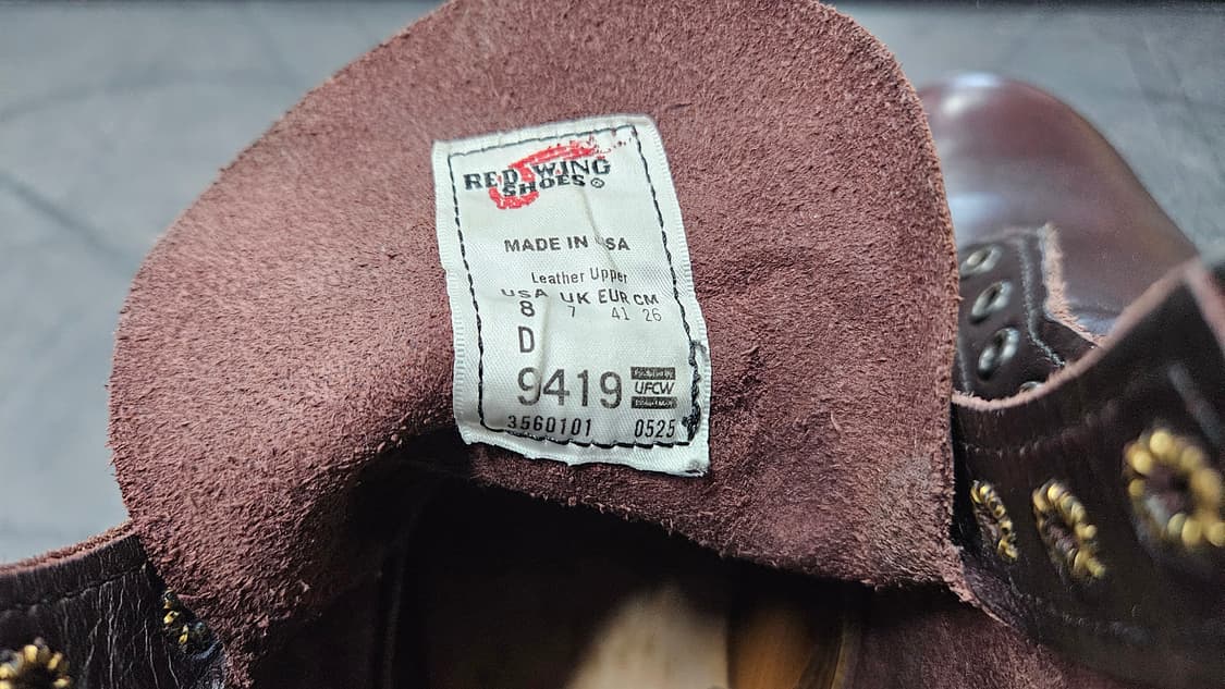 레드윙 벡맨 9419 260 8D 판매합니다. 상품이미지5