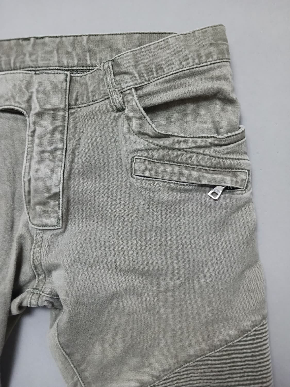 [34] 발망 워싱 카키 치노 바이커 팬츠 상품이미지4