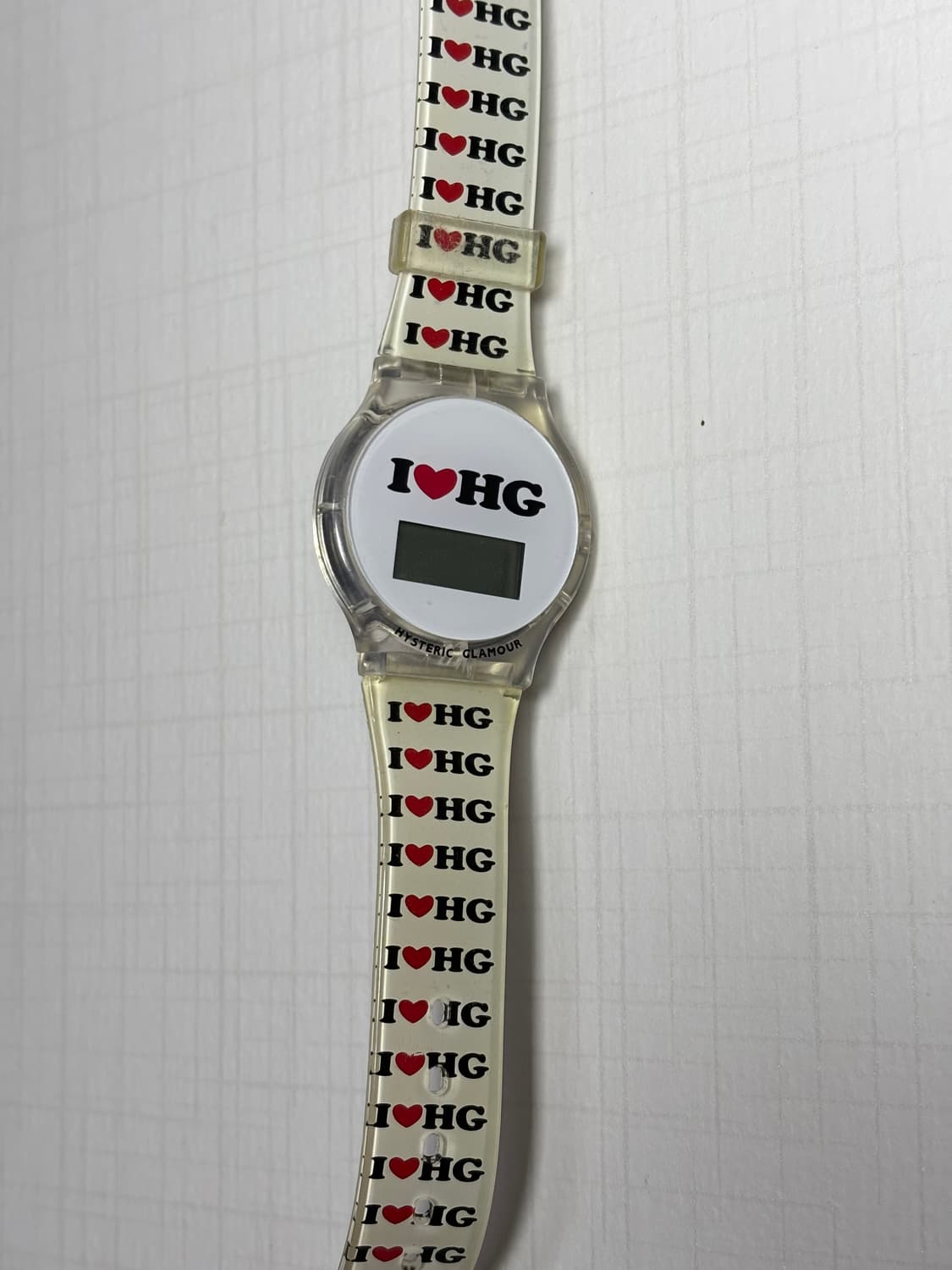 90s Hysteric glamour 히스테릭글래머 레터링 패턴 손목시계 상품이미지4