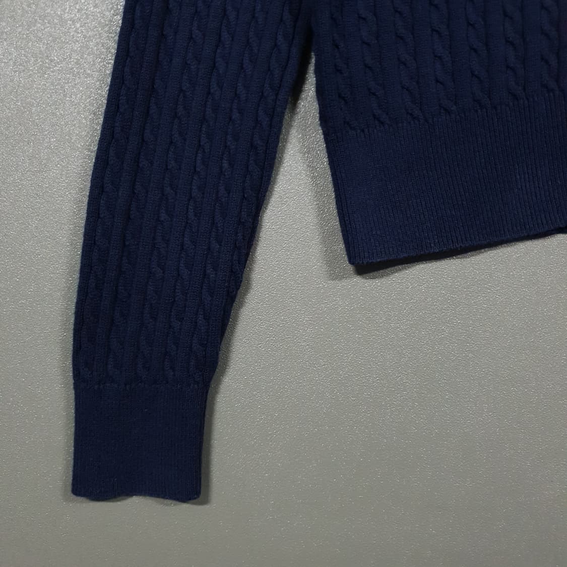 여성) 폴로 랄프로렌 신형 21FW 큐알 포니 케이블 니트 꽈배기 가디건 상품이미지4