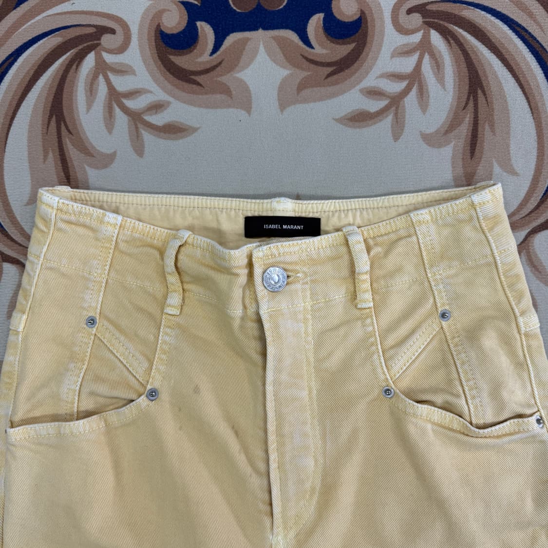 (26)이자벨마랑 ISABEL MARANT 워싱 데님 팬츠(옐로우) 상품이미지2