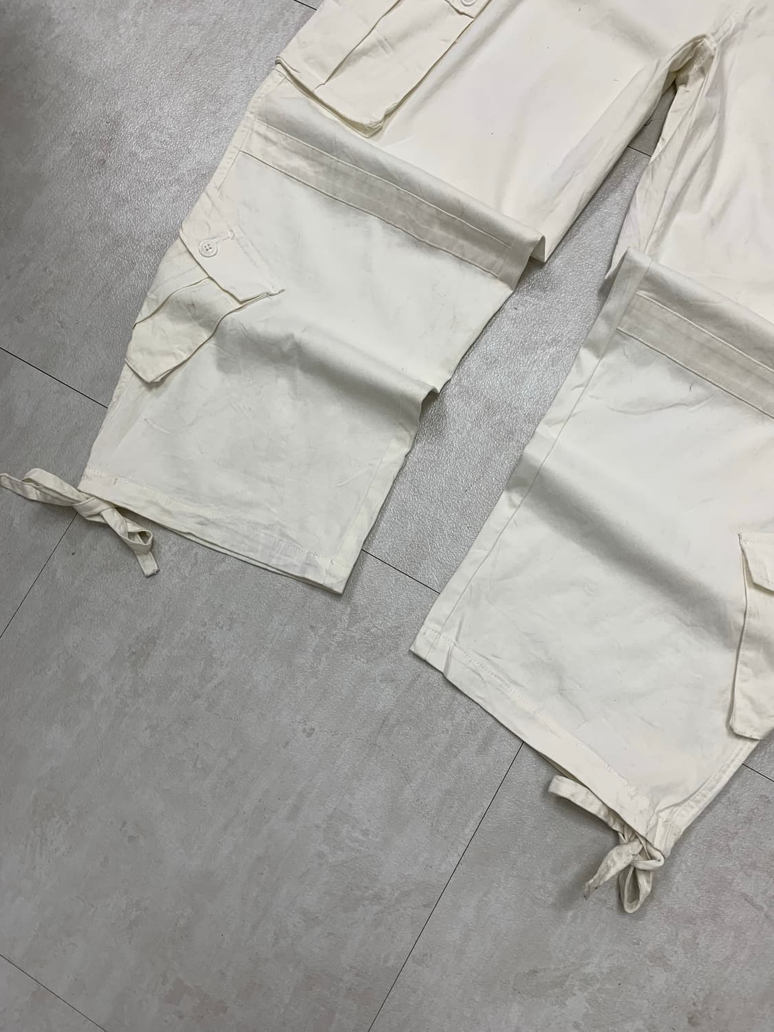 Nvfelix 화이트 카고 팬츠 #439 상품이미지3