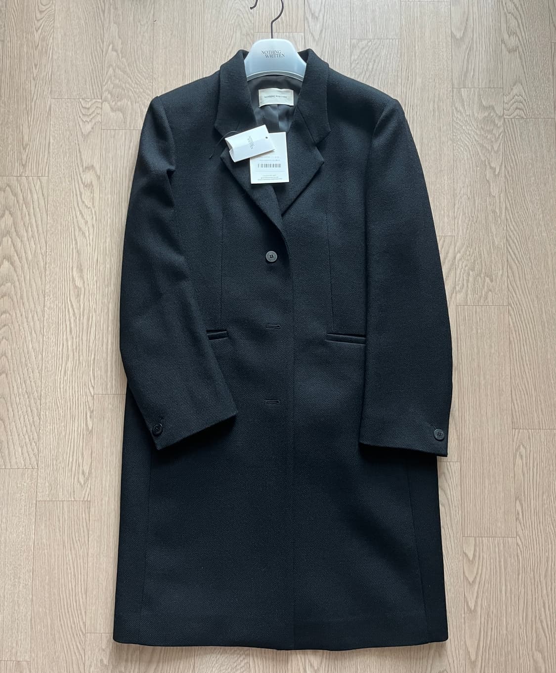 낫띵리튼 울 싱글 블랙 코트 상품이미지5