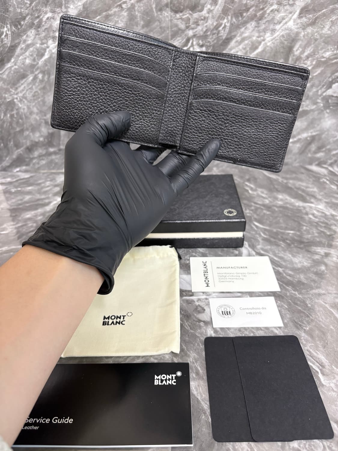 몽블랑 반지갑 블랙 풀박스 상품이미지2