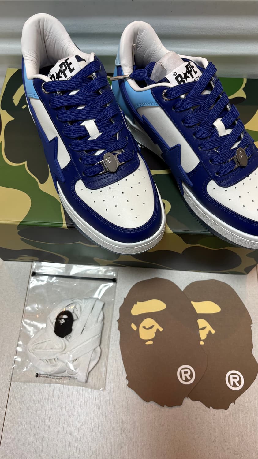 [미착용 새상품] 베이프 베이프스타 OS M2 블루 팔아요 상품이미지4