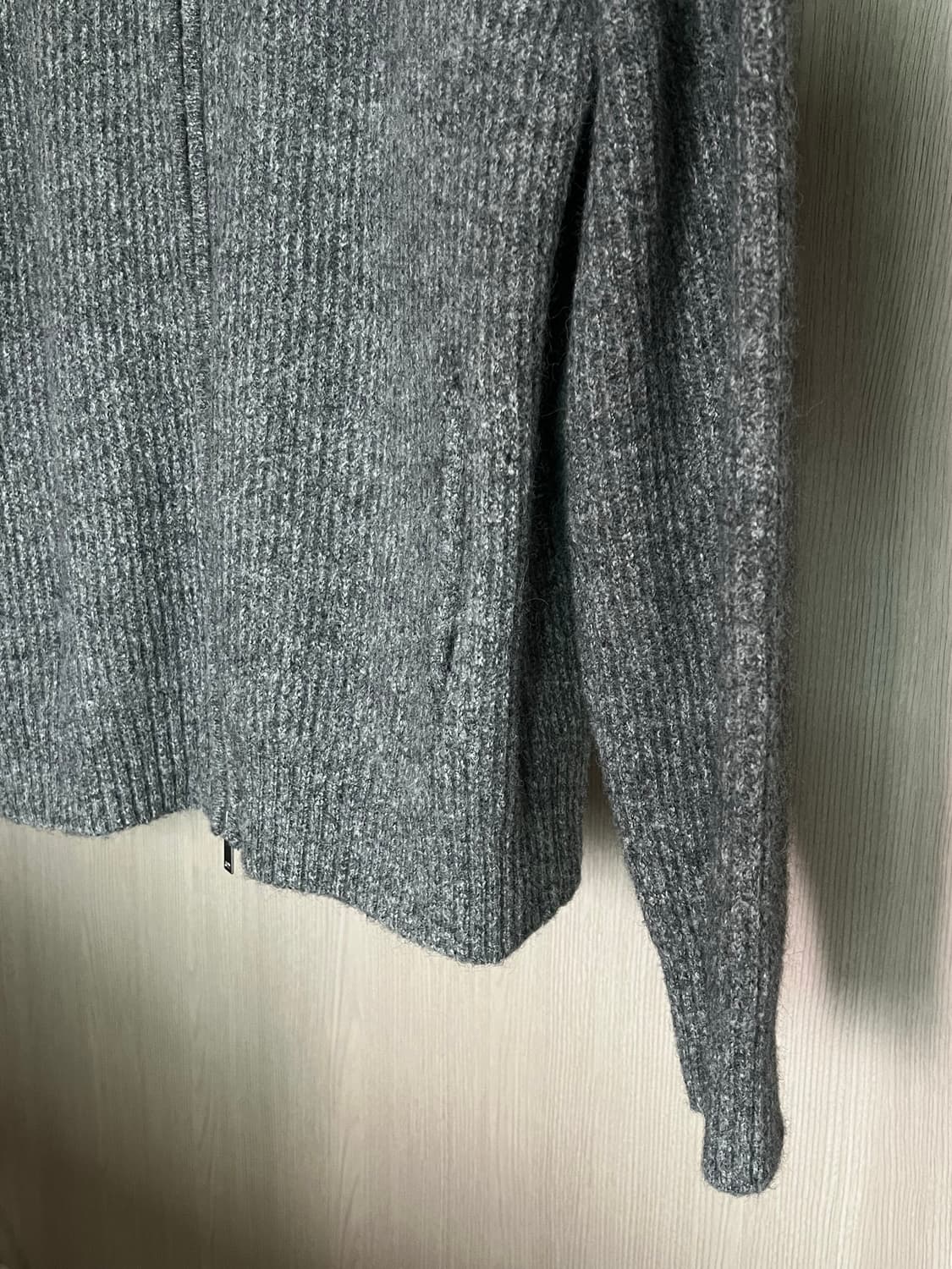 제이리움 본느 알파카 하이넥 집업 니트 가디건 새상품 L사이즈 상품이미지3