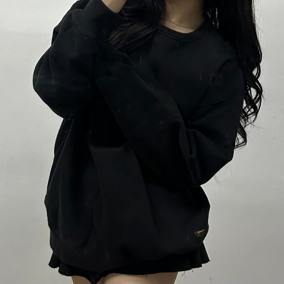 칼하트 wip 백로고 블랙 스웻 셔츠 맨투맨(XXL) 상품이미지1