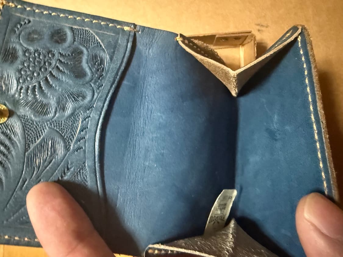 RRL 핸드툴 인디고 가죽 지갑 상품이미지3