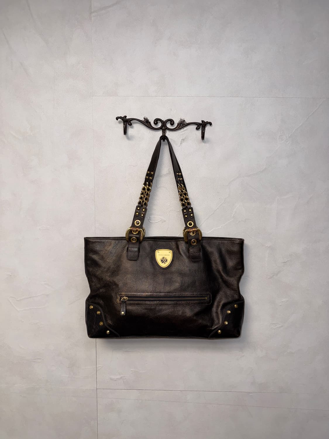 VincisBench metal brown chain buckle 토트백 상품이미지1