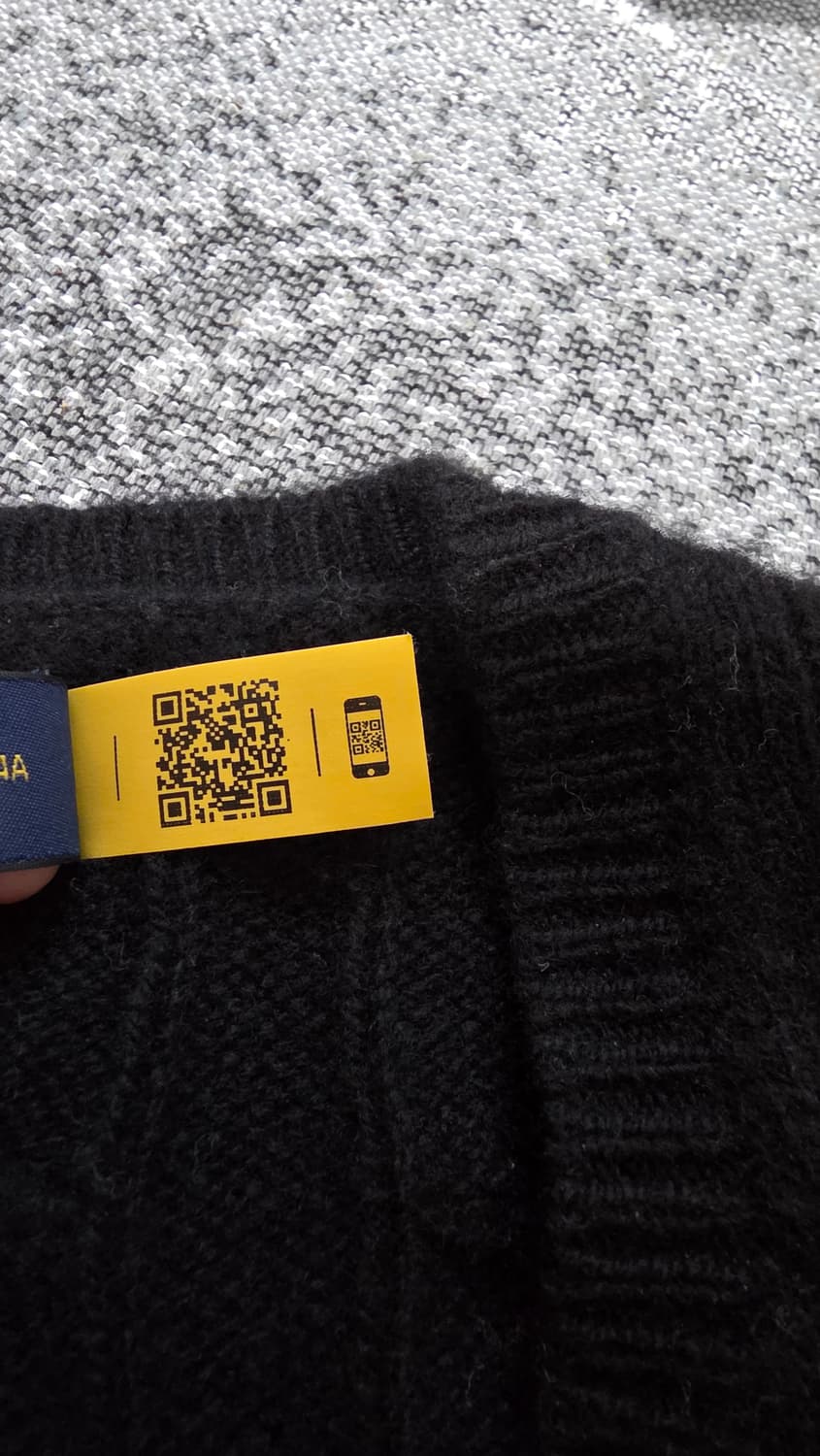 폴로 랄프로렌 여성용 울캐시미어 브이넥 케이블 니트 블랙 S 상품이미지5