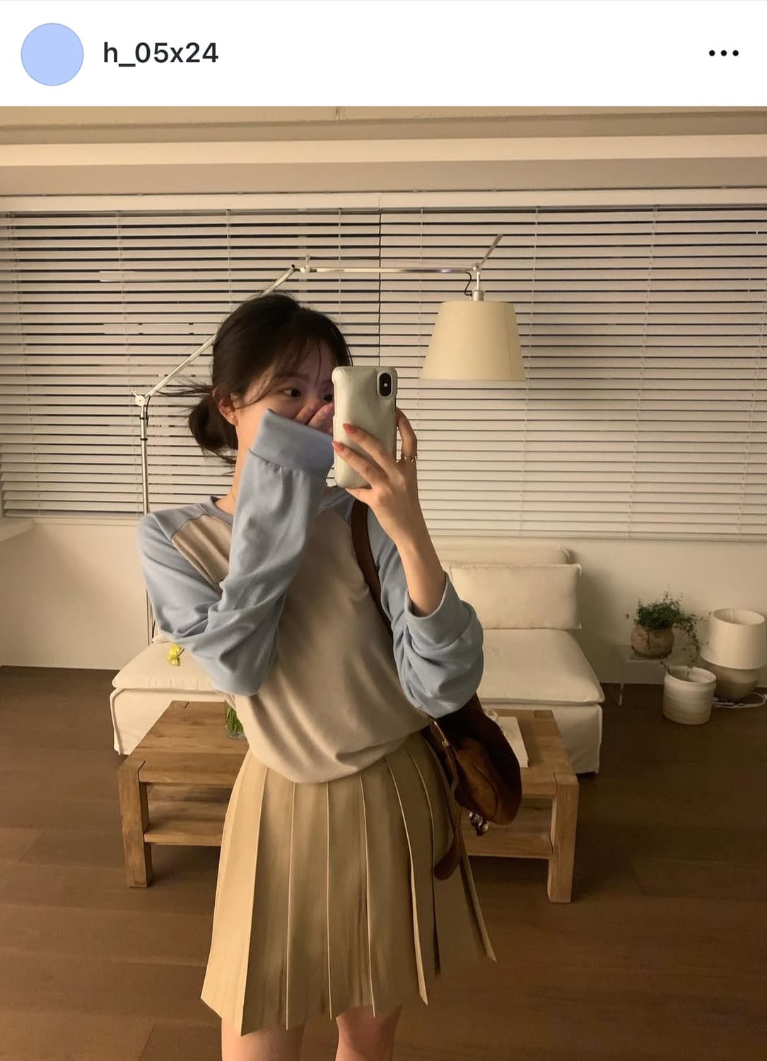 버터엣스카이 플레인 플리츠 스커트 (베이지) 상품이미지4