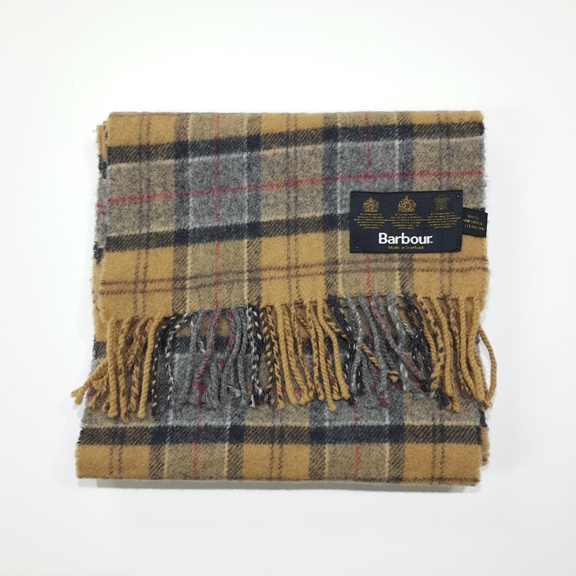 MX491 바버 90s 스코틀랜드판 램스울 클래식타탄 머플러 목도리 상품이미지6