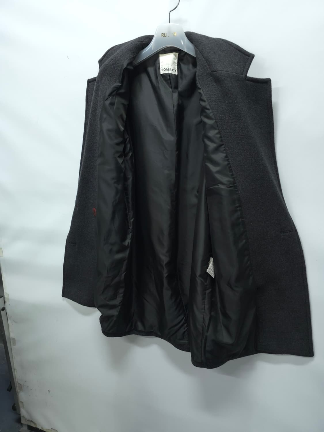 톰보이 여성 울100% 다크그레이 더블 버튼 코트(66) 상품이미지4