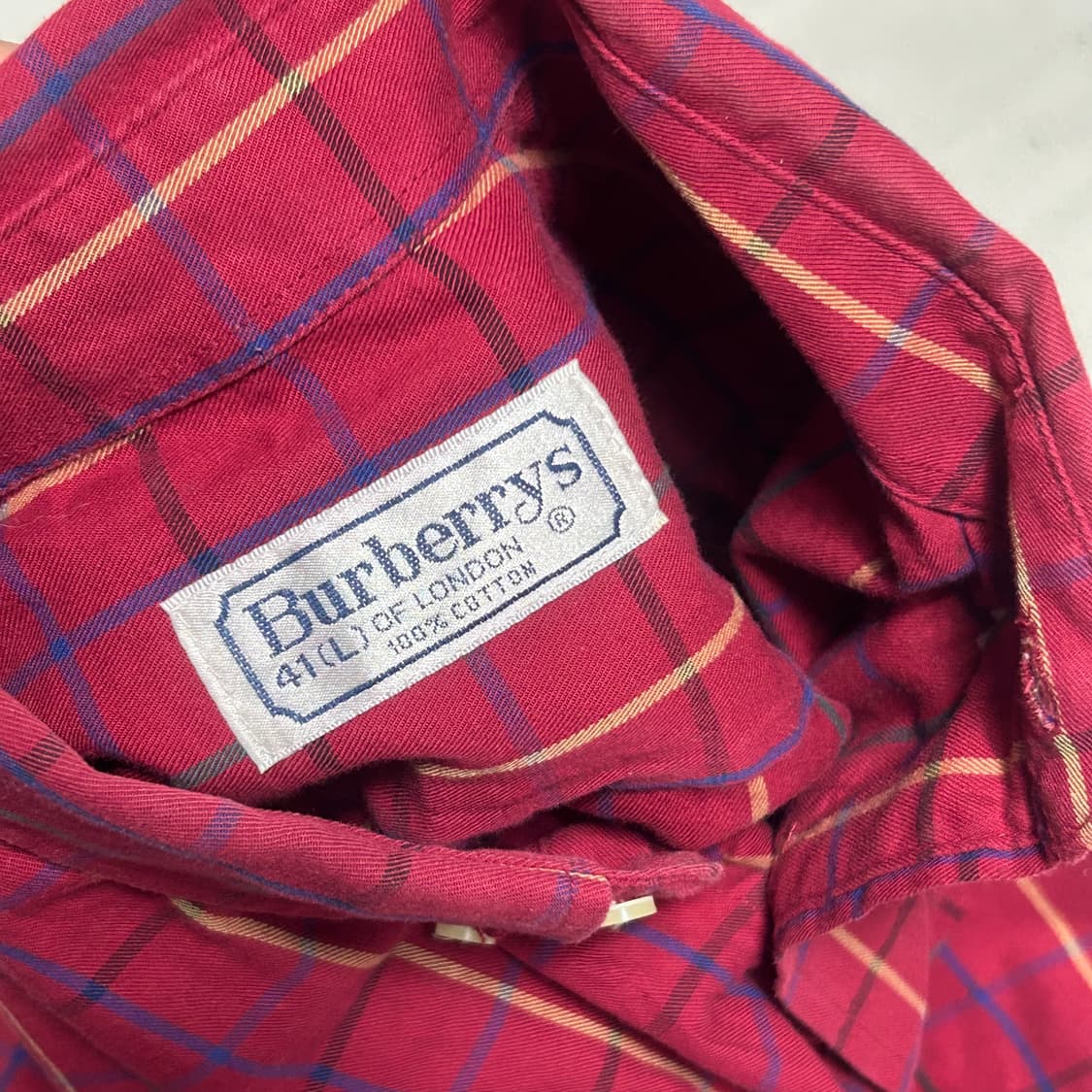 41(L) 버버리 레드 체크 셔츠 상품이미지4