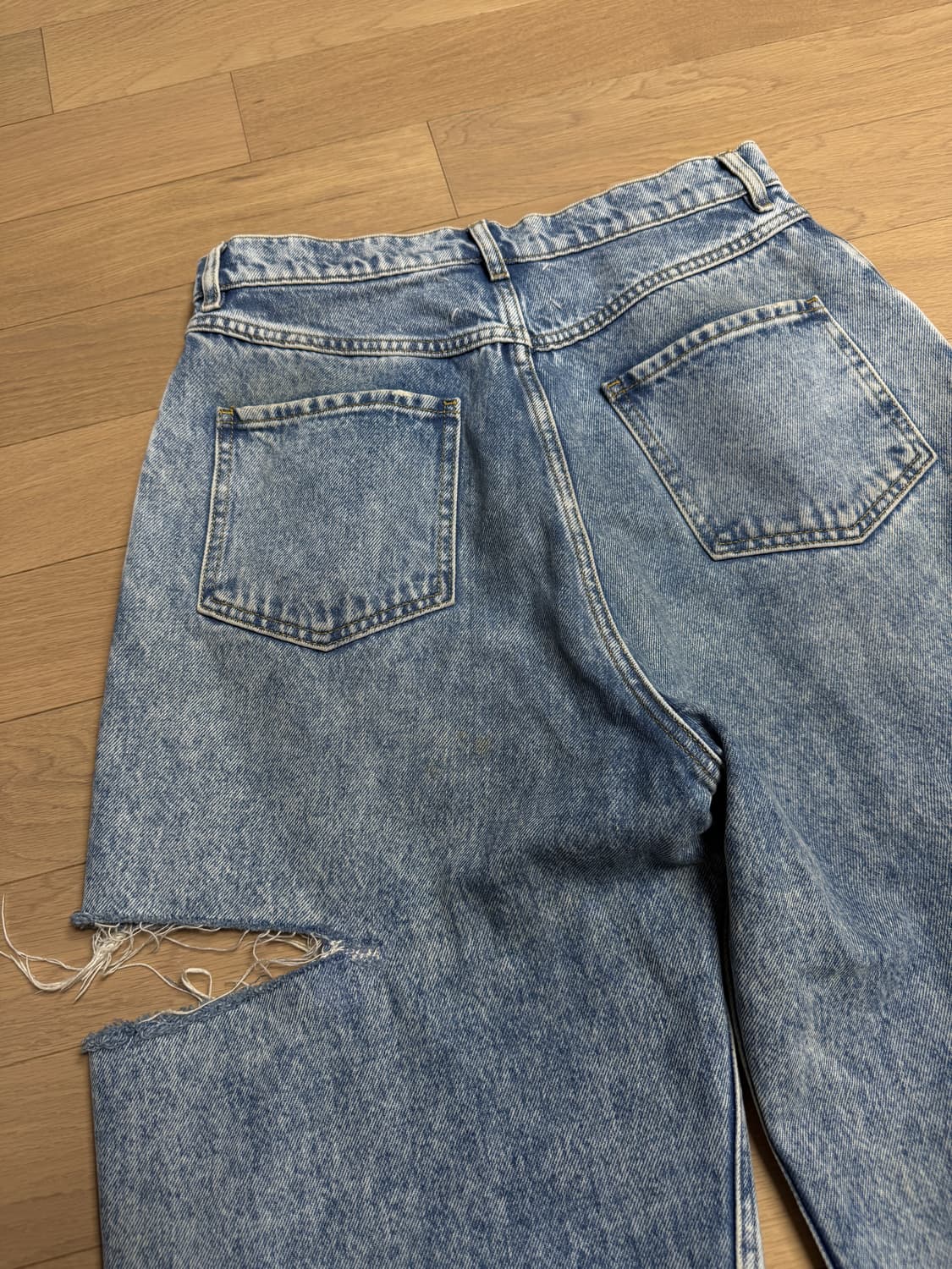 [44] 마르지엘라 컷아웃 데님 팬츠 상품이미지3