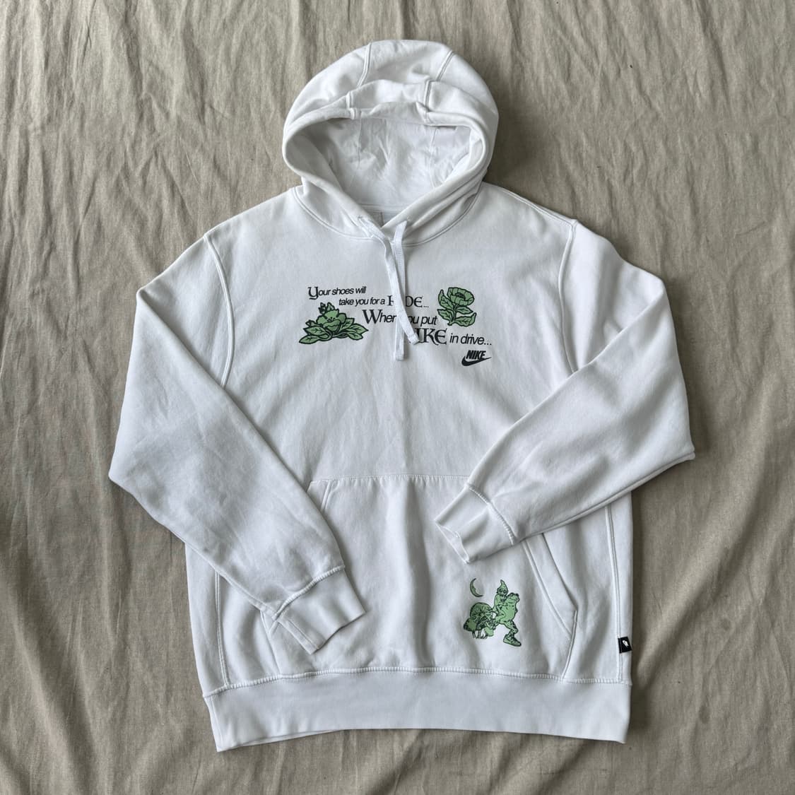 나이키 해외판 NSW 오픈컨셉 화이트 후드 L 상품이미지1