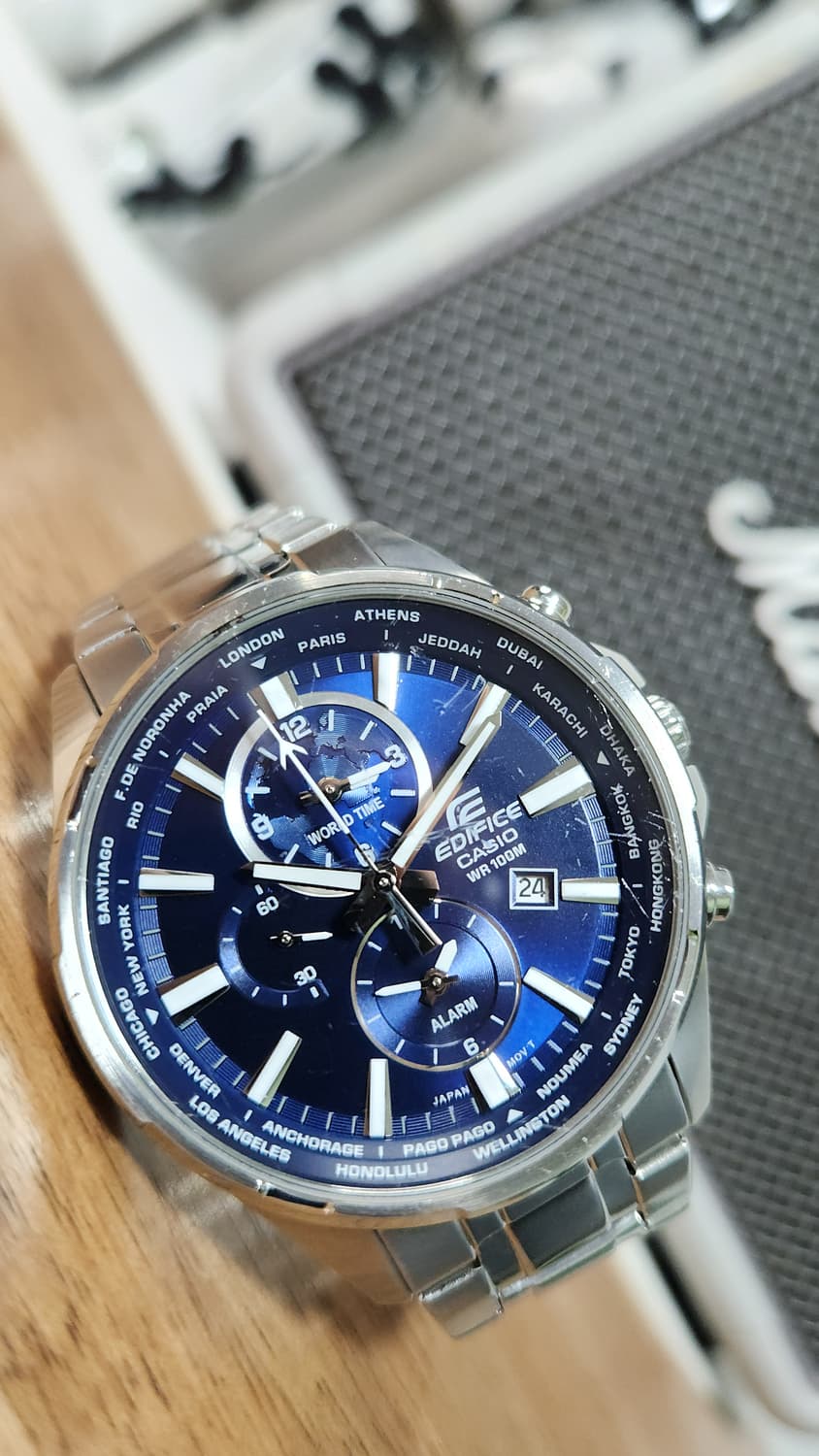 # CASIO 카시오 에디피스 월드타임 남성명품 시계 급처 / 청판 상품이미지10