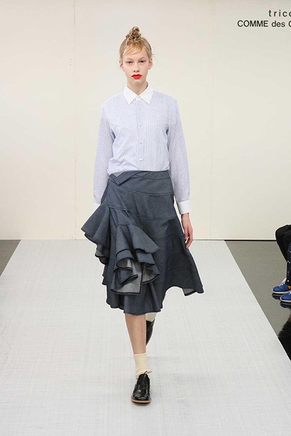 Ruffle Docking Patchwork Skirt 상품이미지1