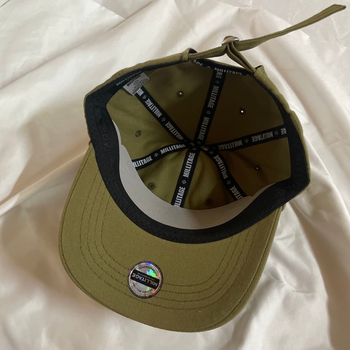 카키 레터링 자수 캡모자 상품이미지6