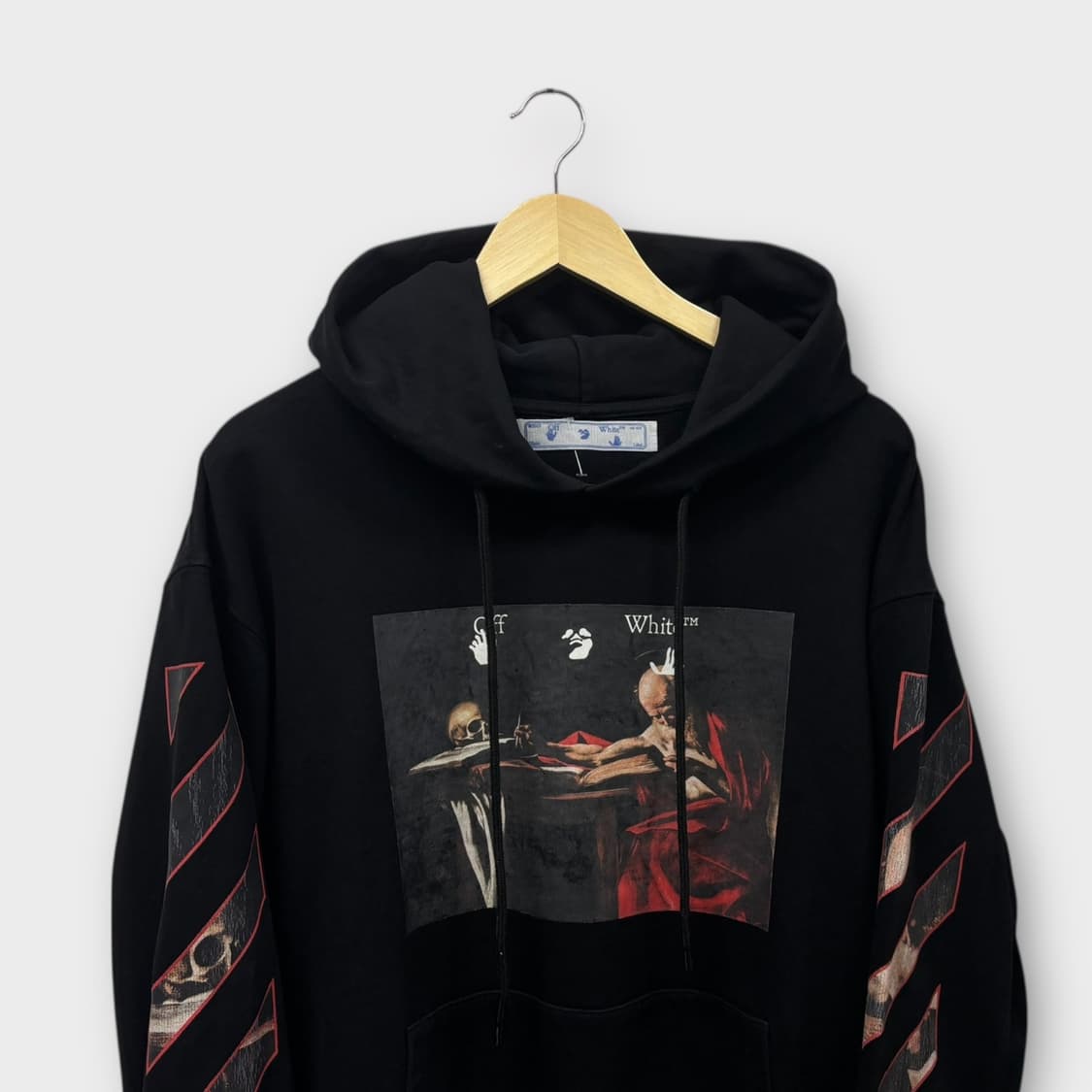 오프화이트 카라바조 코튼 후드 스웻셔츠 M-L 상품이미지4